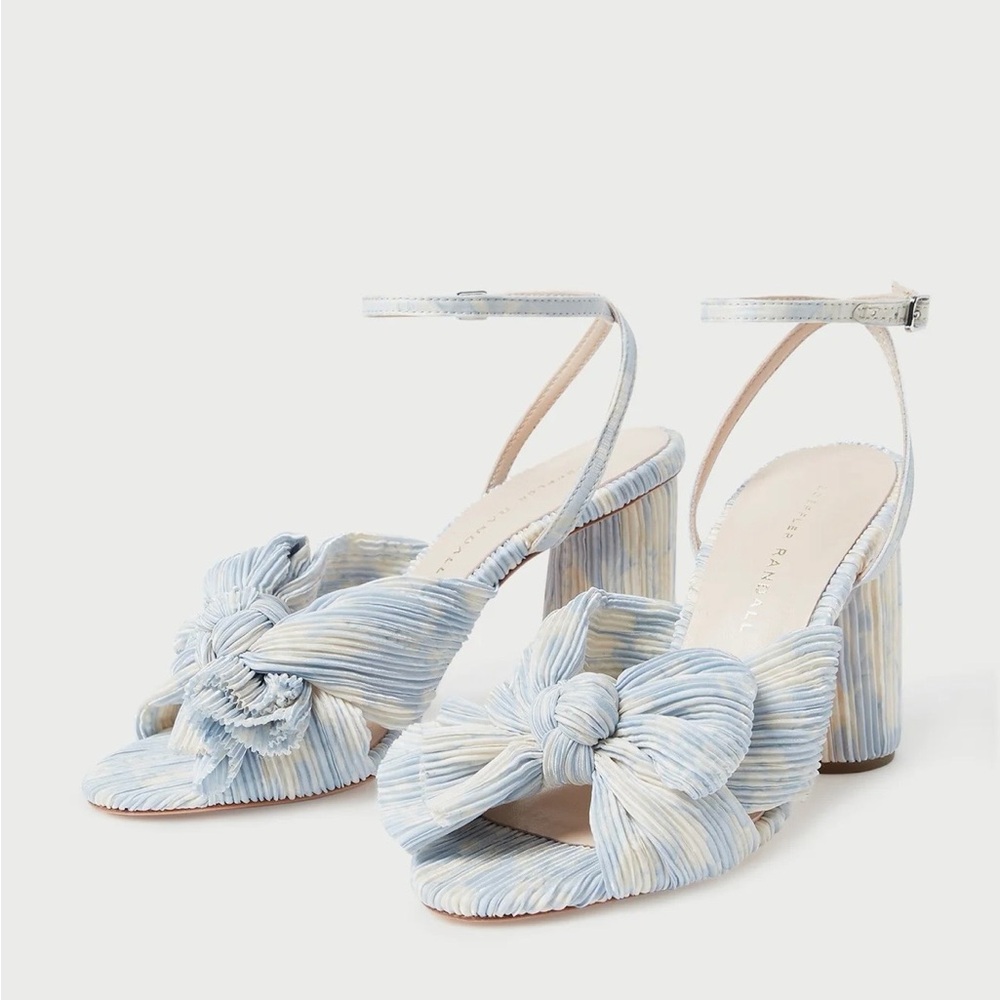 Loeffler Randall Blue Striped Heels with Bow